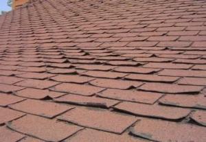 Curling Shingles on a Roof