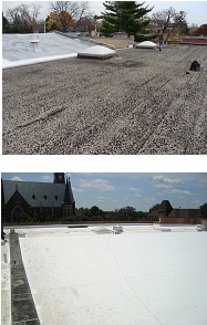 Roofing before and after
